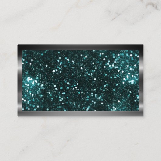 Metallic Brushed | GLITZER | QR-Code Visitenkarte (Rückseite)