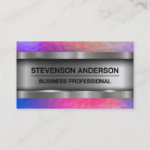 Metallic Brushed | Hintergrundfarbe der Textur Visitenkarte (Vorderseite)