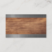 Metallic Brushed | Holzschnitt Visitenkarte (Rückseite)