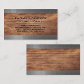 Metallic Brushed | Holzschnitt Visitenkarte (Vorne/Hinten)
