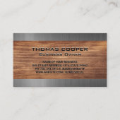 Metallic Brushed | Holzschnitt Visitenkarte (Vorderseite)