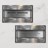 Metallic Brushed | Metallgrenzen Visitenkarte (Vorne/Hinten)