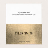 Metallic Brushed | Persönlicher Koch Visitenkarten (Außenseite Aufgefaltet)