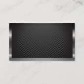 Metallic Brushed | QR-Code | Kohlenstofffaser Visitenkarte (Rückseite)