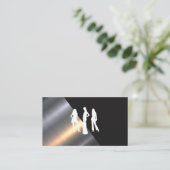 Metallic Brushed | Schwarze Textur Visitenkarte (Stehend Vorderseite)