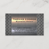 Metallic Brushed Shine | Diamant gepolstertes Must Visitenkarte (Vorderseite)