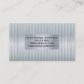 Metallic Brushed | Shiny Industrial Visitenkarte (Rückseite)