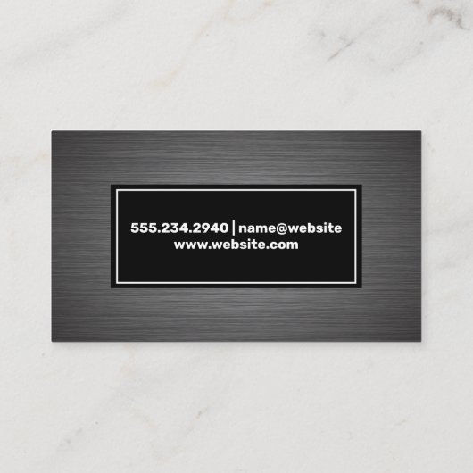 Metallic Brushed Visitenkarte (Rückseite)