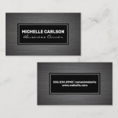 Metallic Brushed Visitenkarte (Vorne/Hinten)