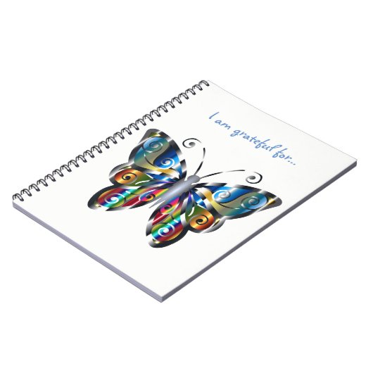 Metallic Butterfly Gratitude Notebook Notizblock (Linke Seite)