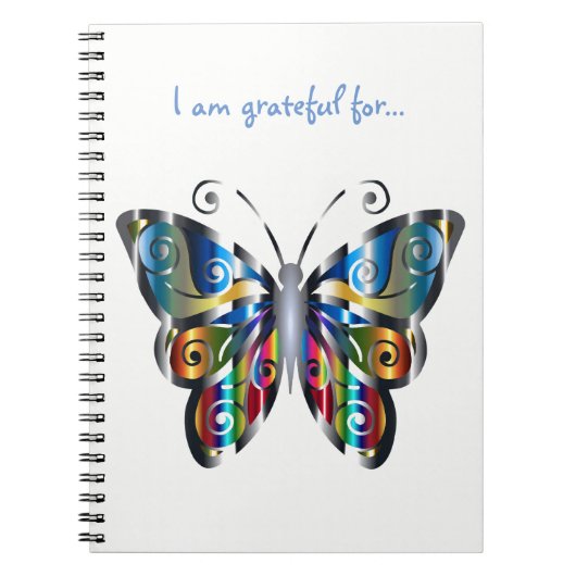 Metallic Butterfly Gratitude Notebook Notizblock (Vorderseite)
