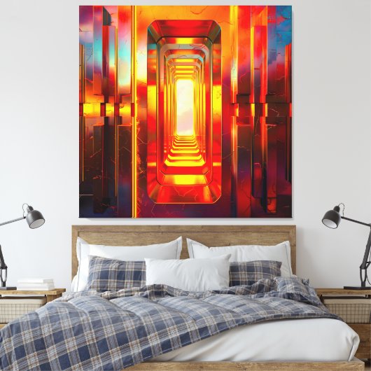 Metallic Celestial Sky Leinwanddruck (Insitu (Schlafzimmer))