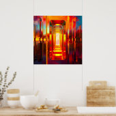 Metallic Celestial Sky Poster (Küche)