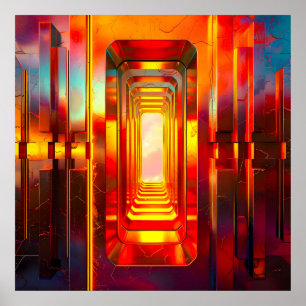 Metallic Celestial Sky Poster