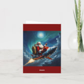 Metallic Christmas Feiertagskarte (Rückseite)