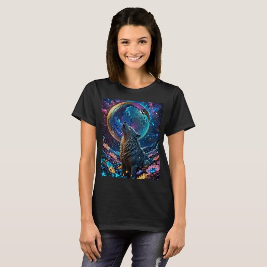 Metallic Colors Wolf T-Shirt (Vorne ganz)