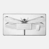 Metallic Dragonfly Desk Mat - Stilvoll & funktione Schreibtischunterlage (Tastatur & Maus)