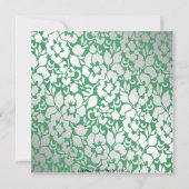 Metallic Emerald Green Girls Nachteinladung Einladung (Rückseite)