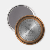 Metallic Emossed Ganesha Sign Magnet (Vorderseite/Rückseite)