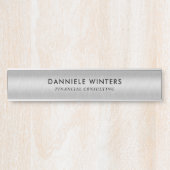 Metallic faux silver background door sign türschild (Vorderseite )