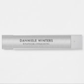 Metallic faux silver background door sign türschild (Vorderseite )