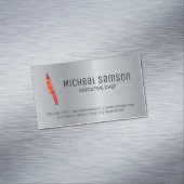 Metallic | Feuermesser | Führungskraft Koch Magnetische Visitenkarte (Beispiel)