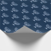 Metallic Filigree Menorah Geschenkpapier (Ecke)