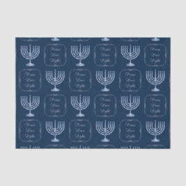 Metallic Filigree Menorah Peace Liebe Light Seidenpapier