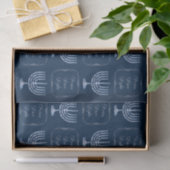 Metallic Filigree Menorah Peace Liebe Light Seidenpapier (Geschenk)