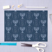 Metallic Filigree Menorah Peace Liebe Light Seidenpapier (Handwerk)