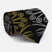 Metallic flower tile abstract krawatte (Gerollt)