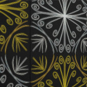 Metallic flower tile abstract tapete (Naht)