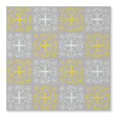 Metallic flower tile gray background tapete (Vorderseite)