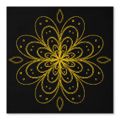 Metallic flower tile gray background tapete (Vorderseite)