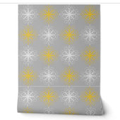 Metallic flower tile gray background tapete (Abrollen)