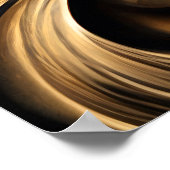 Metallic Fluid Golden Luxury Poster (Ecke)