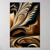 Metallic Fluid Golden Luxury Poster (Vorne)