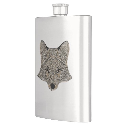 Metallic Fox Face Flachmann (Links)