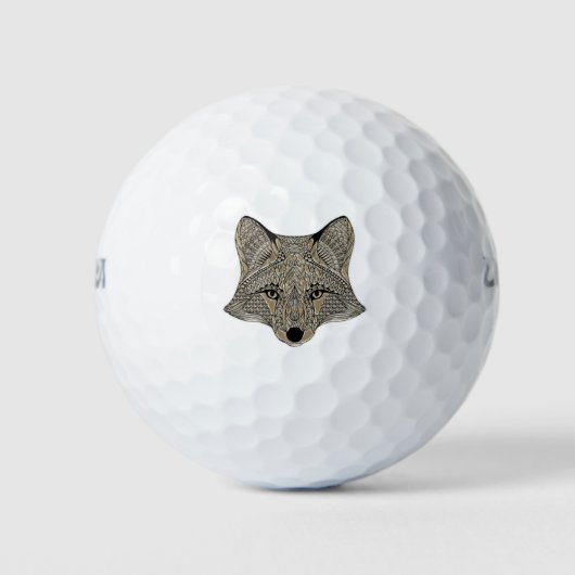 Metallic Fox Face Golfball (Vorderseite)