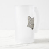 Metallic Fox Face Mattglas Bierglas (VorderseiteRechts)