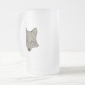 Metallic Fox Face Mattglas Bierglas (Vorderseite Links)