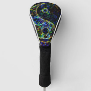Metallic Future Urban Landscape Yin Yang Symbol Golf Headcover