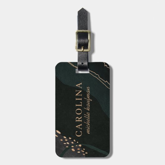 Metallic Geode Gepäckanhänger (Vorderseite vertikal)