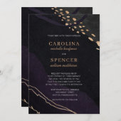 Metallic Geode Wedding Einladung (Vorne/Hinten)