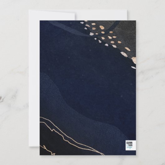 Metallic Geode Wedding Einladung (Rückseite)