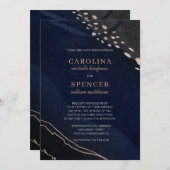 Metallic Geode Wedding Einladung (Vorne/Hinten)