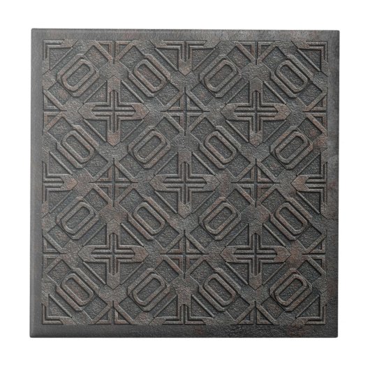Metallic Geometric Cast Iron #7 ID1227 Fliese (Vorderseite)