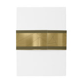 Metallic Geometric Wedding Gold ID648 Einladungsbanderole (Rückseitenbeispiel)