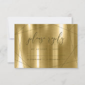 Metallic Geometric Wedding Gold ID648 RSVP Karte (Vorderseite)