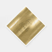 Metallic Geometric Wedding Gold ID648 Serviette (Ecke)